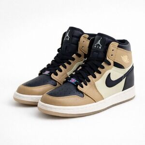 Jordan Air Jordan 1 Retro High Women 8 Youth 6.5 Fossil Black Sneaker Streetwear